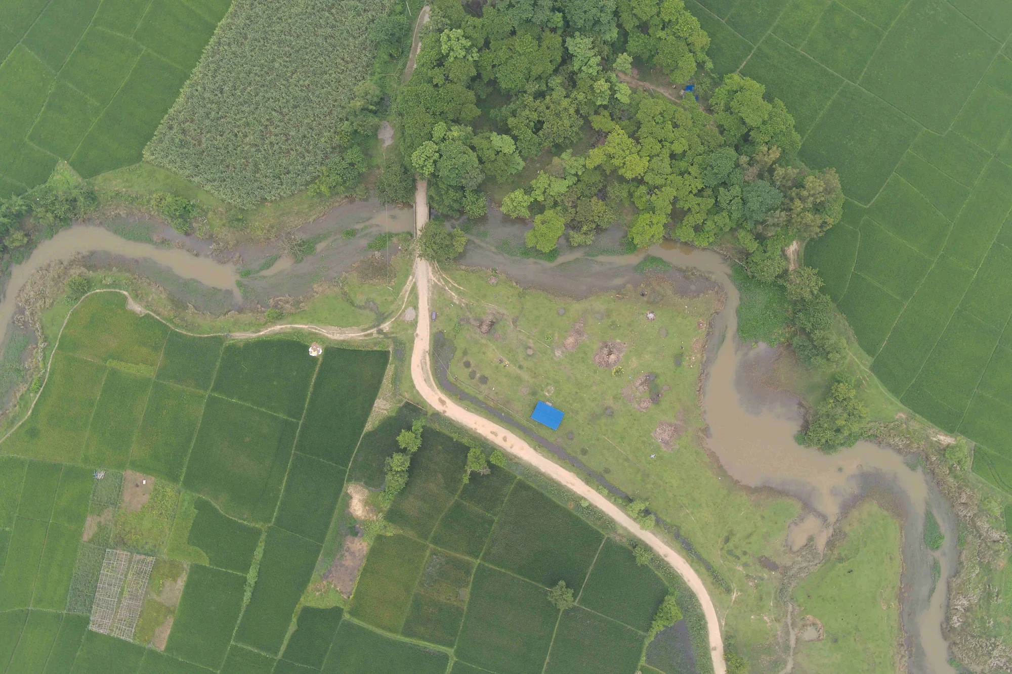 Pre-flood agricultural area