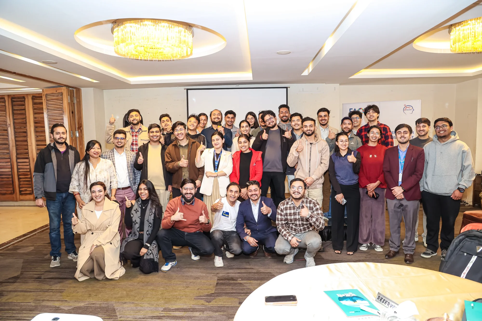 Workshop participants celebrating